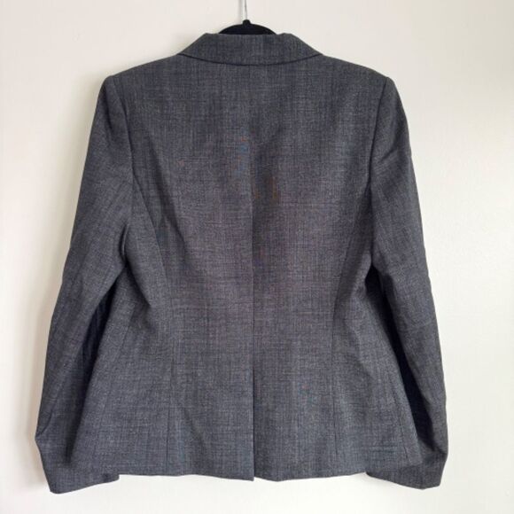 THEORY 100% Wool Grey Single Button Blazer | Size 12 - Picture 8 of 8